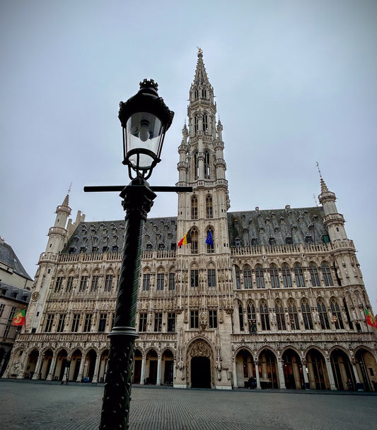 Belgian Lamp, Ornate street lamp, Brussels Grand Place, photographed in Brussels, original fine-art photograph