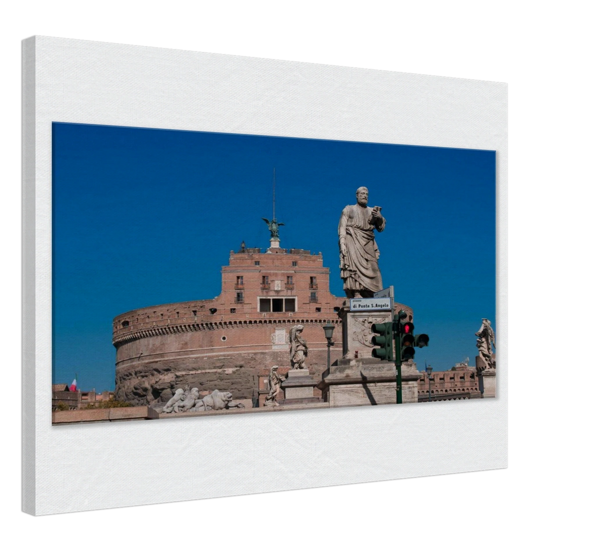 Ponte Sant'Angelo, shown at an angle to give a sense of depth and scale