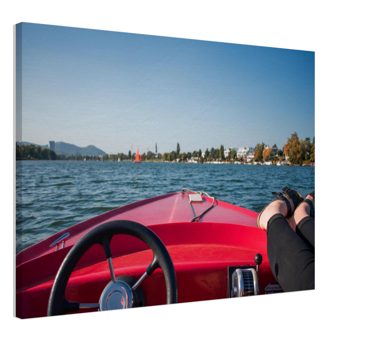 Danube Boat, shown at an angle to give a sense of depth and scale