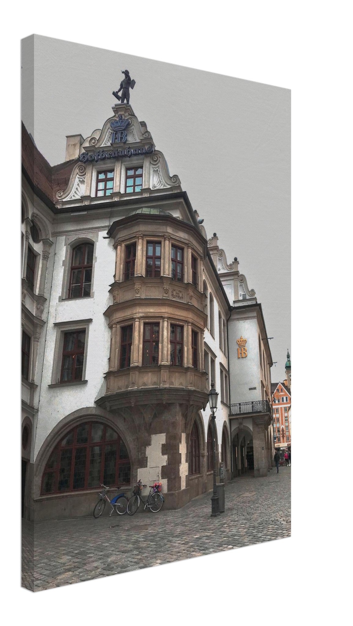 Bierhall Location, close-up detail of the print showing paper texture and colour