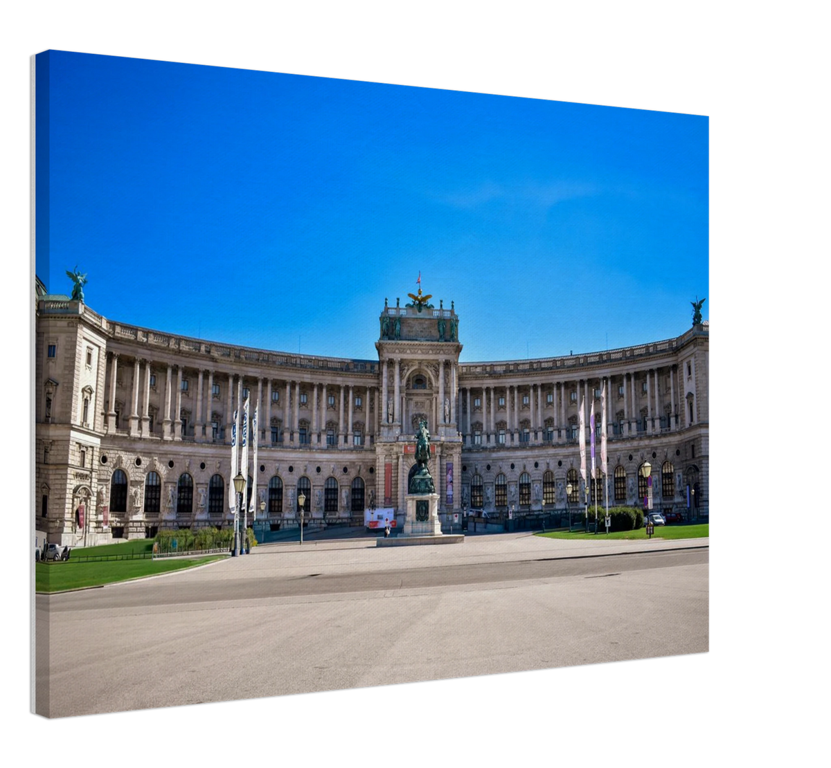 Vienna Library, shown at an angle to give a sense of depth and scale