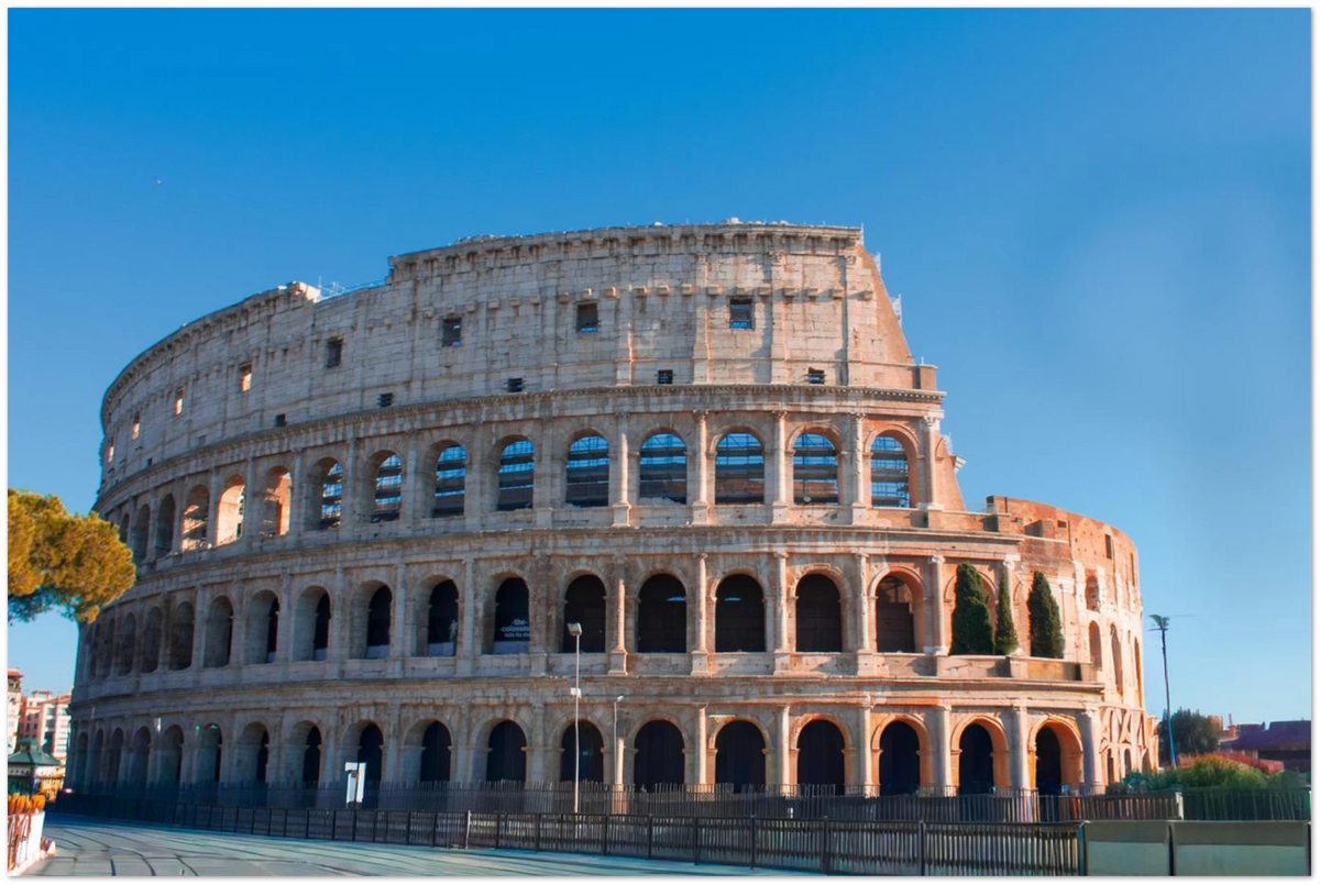 The Colosseum, close-up detail of the print showing paper texture and colour