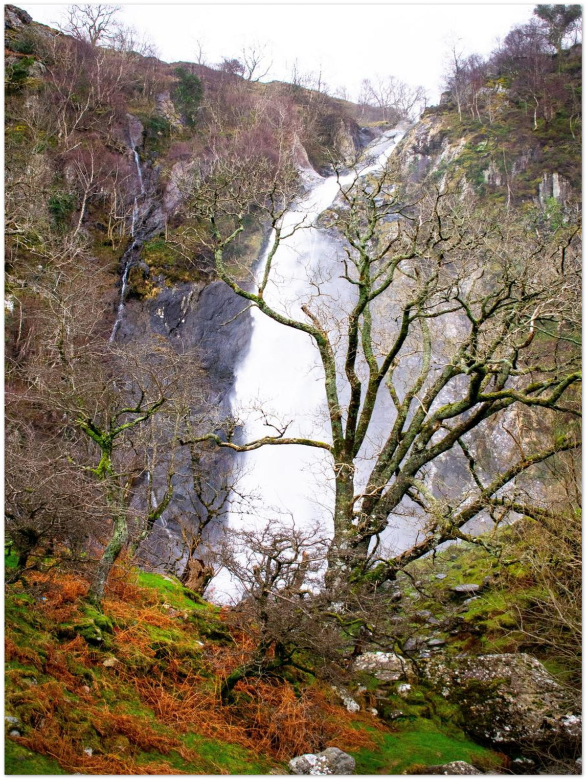 Aberfalls In Autumn, shown at an angle to give a sense of depth and scale