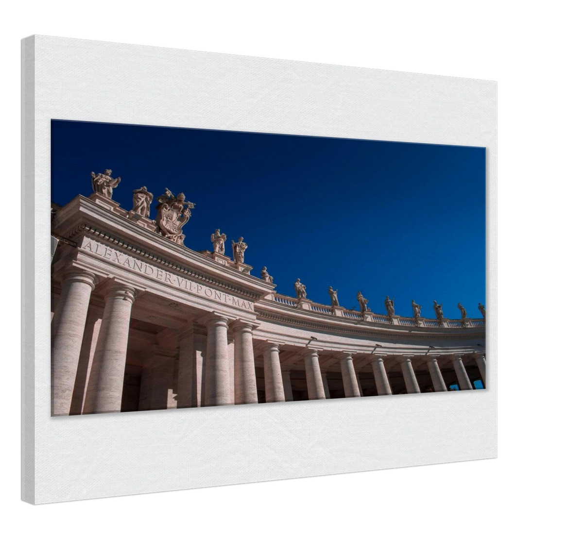 St Peter's Colonnade, shown at an angle to give a sense of depth and scale