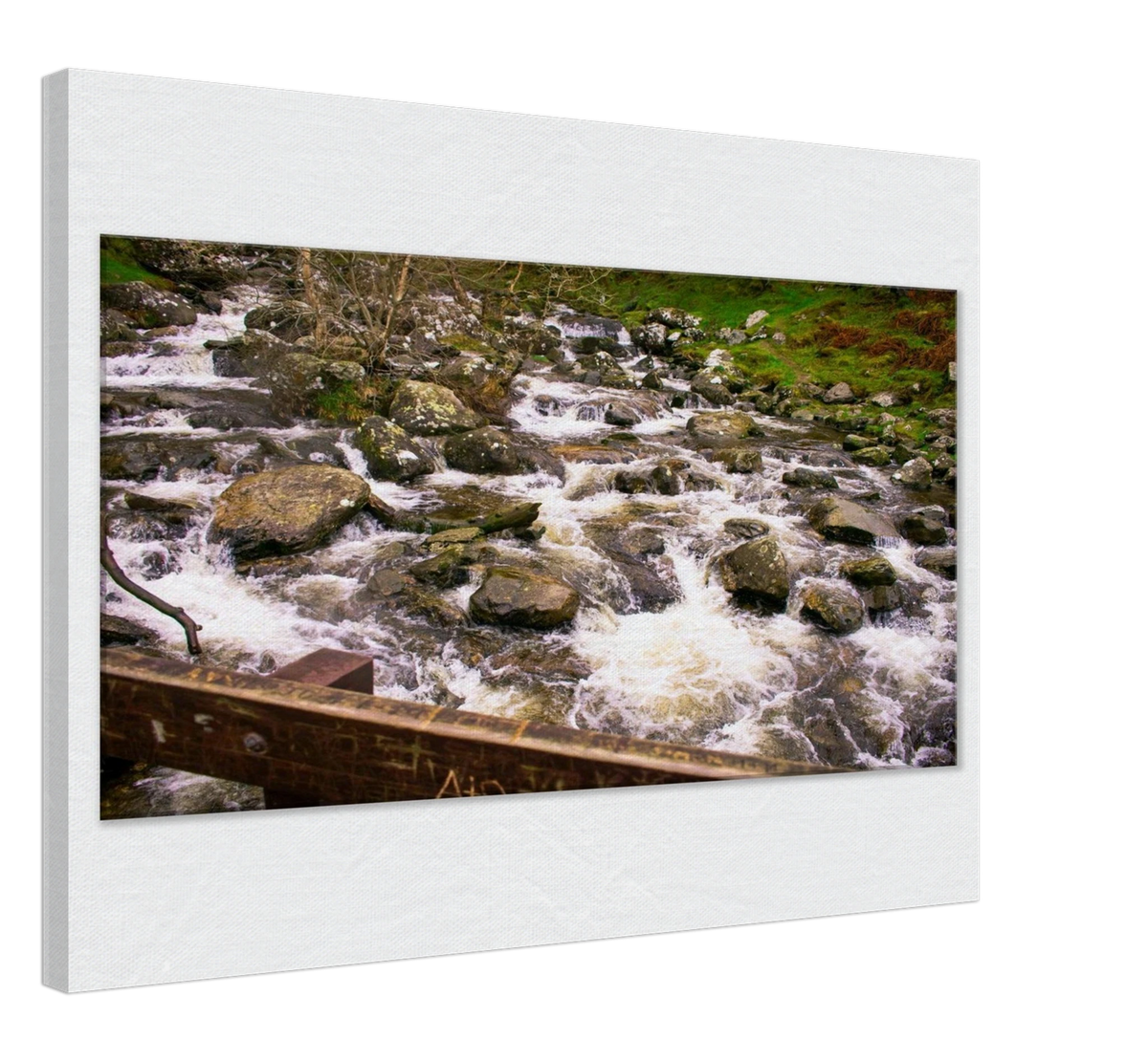 Whitewater Cascade, shown at an angle to give a sense of depth and scale