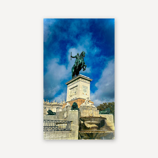 Madrid Statue — canvas print