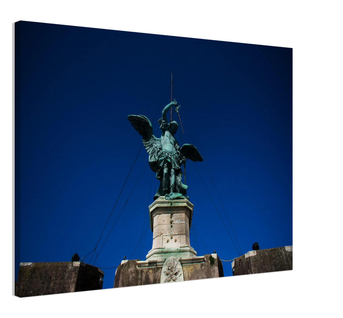 Pointing South, shown at an angle to give a sense of depth and scale