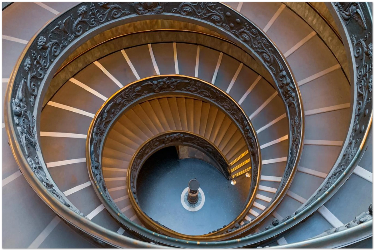 Vatican Steps, close-up detail of the print showing paper texture and colour