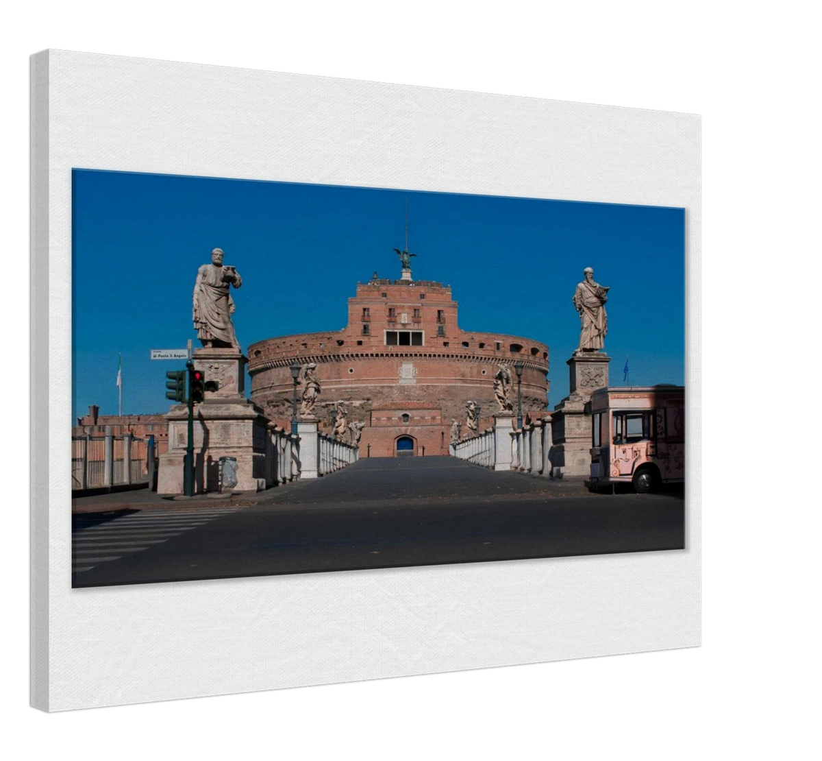 Castel Sant'Angelo, shown at an angle to give a sense of depth and scale