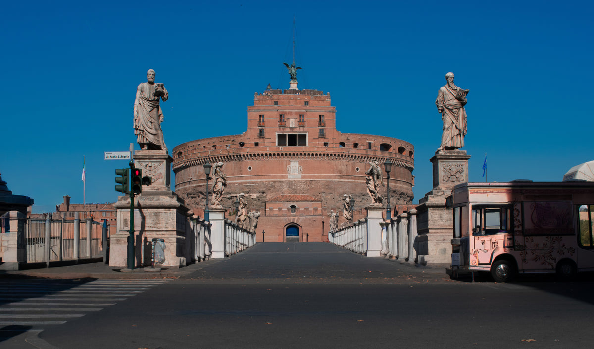Castel Sant'Angelo, Castel Sant'Angelo down the bridge, Rome, photographed in Rome, original fine-art photograph