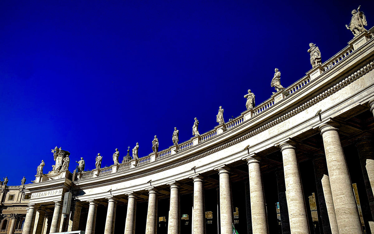 The Colonnade Sweep, The sweep of St Peter's colonnade, photographed at the Vatican, Rome, original fine-art photograph