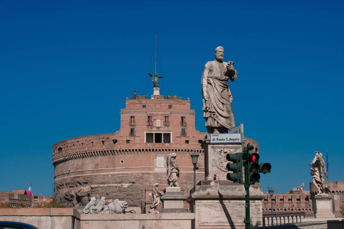 Ponte Sant'Angelo, Angel statues on Ponte Sant'Angelo, Rome, photographed in Rome, original fine-art photograph