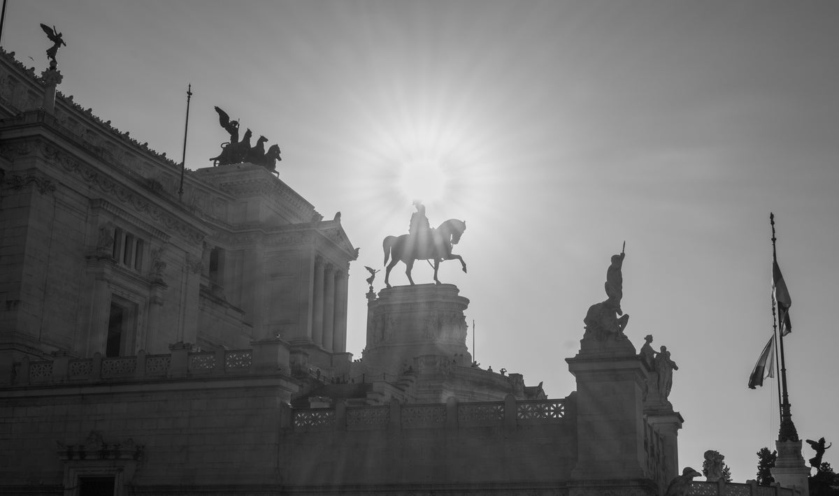 Shining Down On Him, Light falling on a lone figure, original fine-art photograph