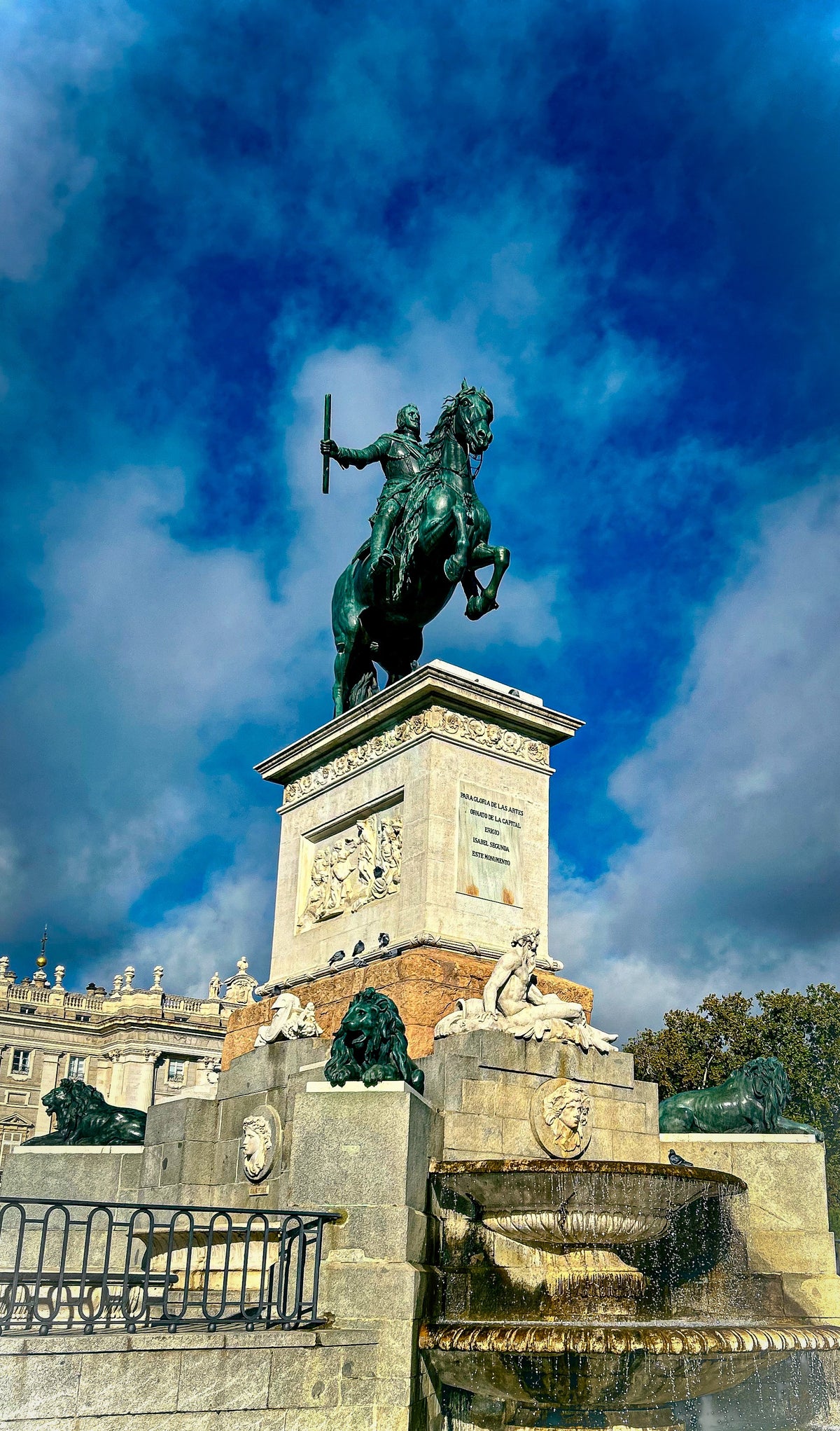 Madrid Statue, A monument statue in Madrid, photographed in Spain, original fine-art photograph