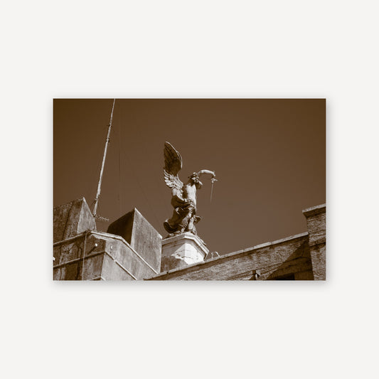 Sepia Castel — canvas print