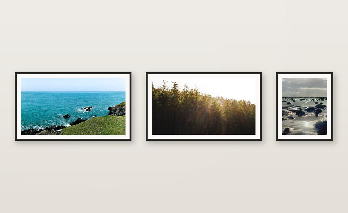 Coastal Colour, part of a coordinated gallery-wall print set, photographed in North Wales — gallery wall set